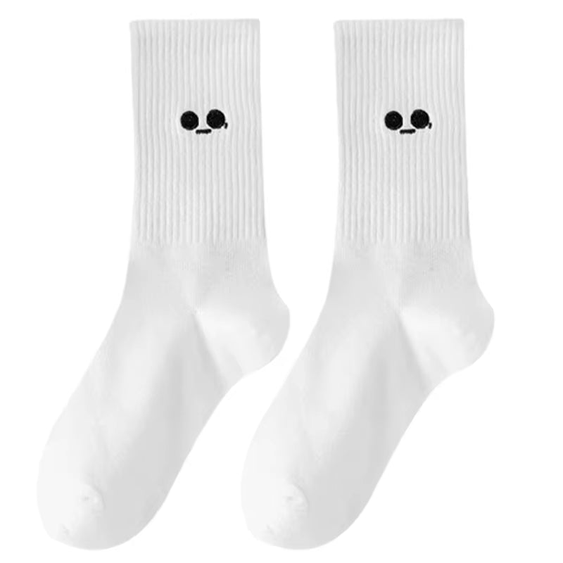 New 5 Pairs Cool Women White Cute Funny Socks Set Cartoon Lady Autumn Winter Female Girl Kawaii Sport Short Socks for Women