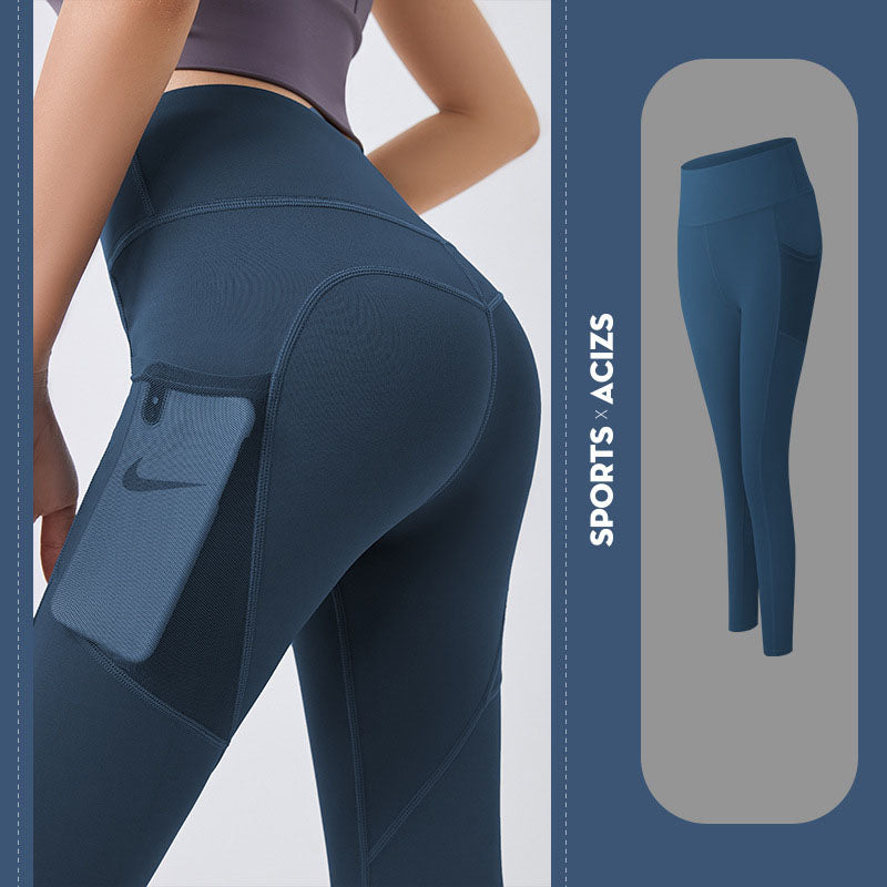 Women’s High-Waist Yoga Pants with Pockets – Tummy Control Leggings for Gym & Fitness
