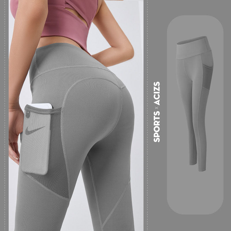 Women’s High-Waist Yoga Pants with Pockets – Tummy Control Leggings for Gym & Fitness