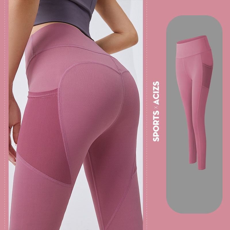 Women’s High-Waist Yoga Pants with Pockets – Tummy Control Leggings for Gym & Fitness